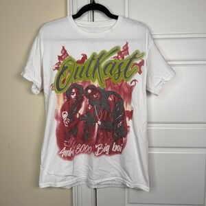Goat Crew Outkast T-Shirt Mens S White Airbrush Andre 3000 Big Boi Rap Hip Hop